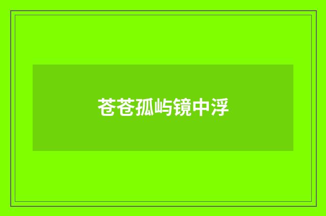 苍苍孤屿镜中浮