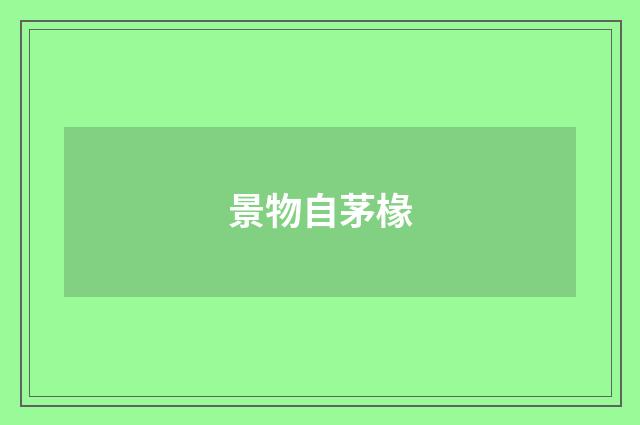 景物自茅椽