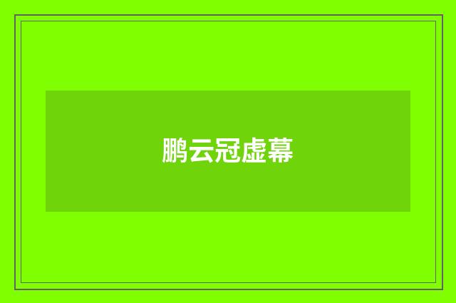 鹏云冠虚幕