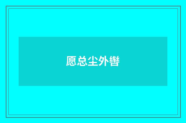 愿总尘外辔