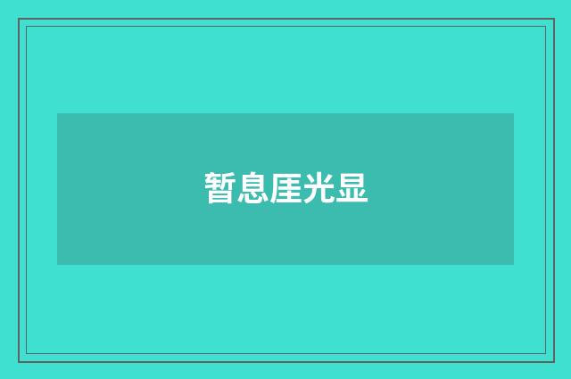 暂息厓光显