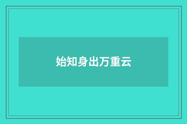 始知身出万重云
