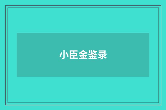小臣金鉴录