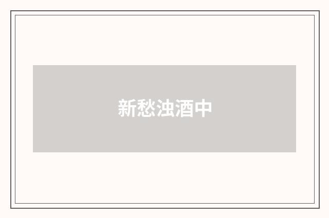 新愁浊酒中