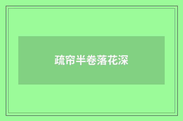疏帘半卷落花深