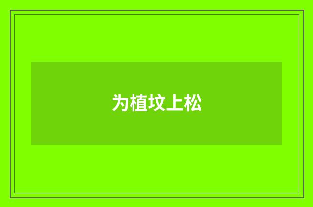 为植坟上松