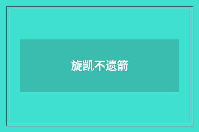 旋凯不遗箭
