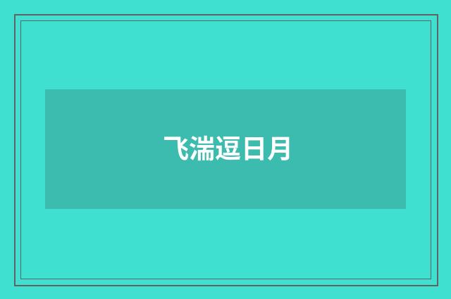 飞湍逗日月