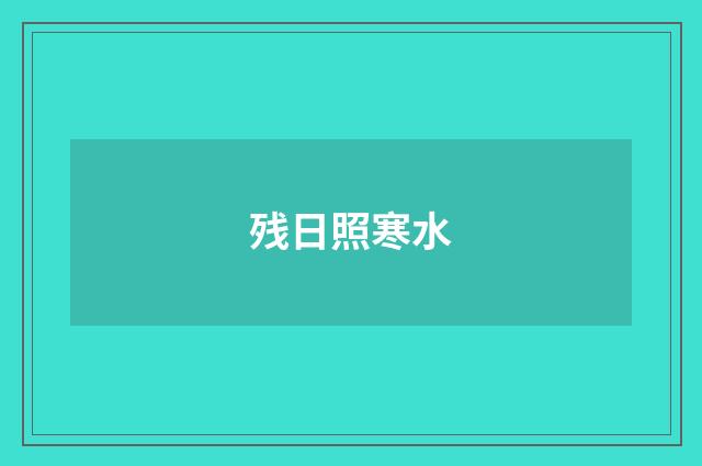 残日照寒水