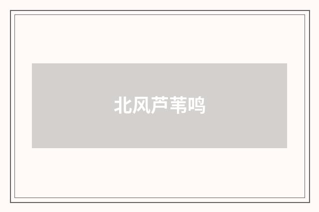 北风芦苇鸣