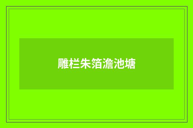 雕栏朱箔澹池塘