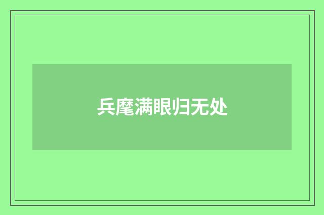 兵麾满眼归无处