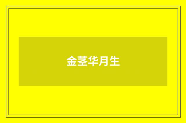 金茎华月生