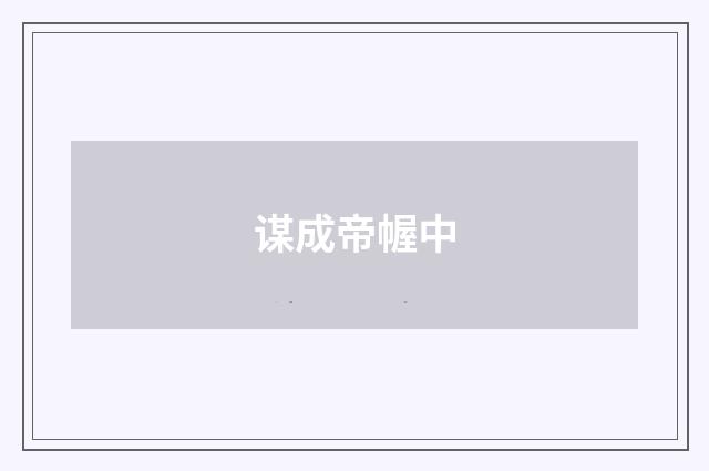 谋成帝幄中