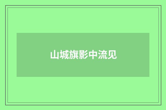 山城旗影中流见
