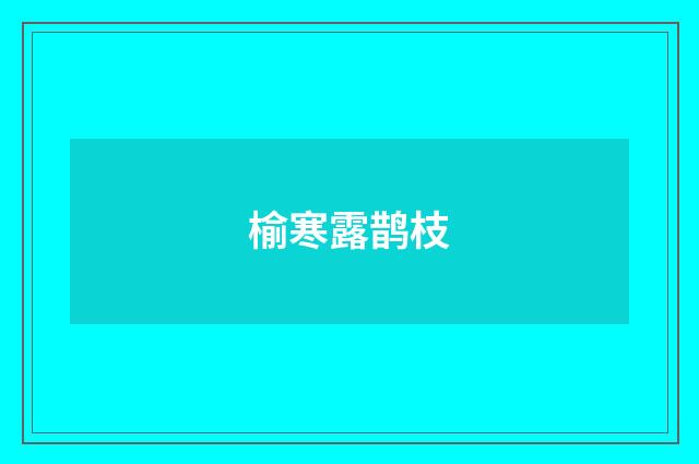 榆寒露鹊枝