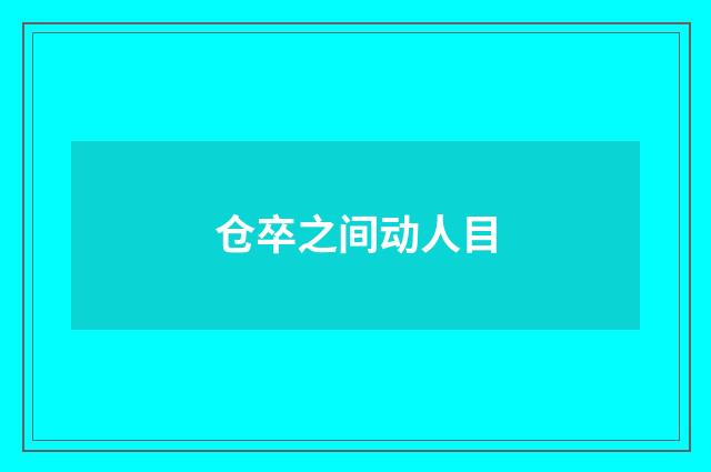 仓卒之间动人目