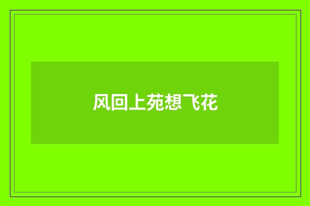 风回上苑想飞花