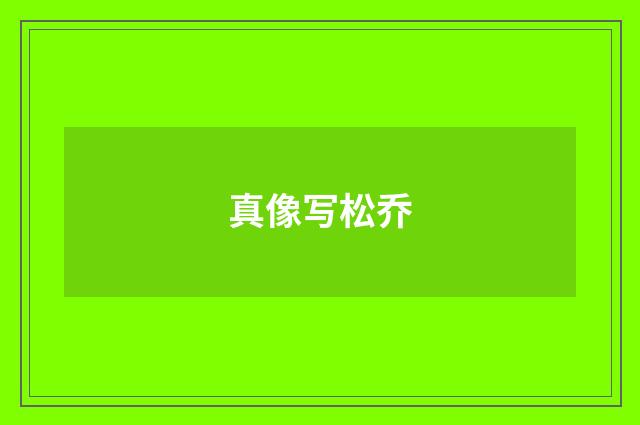 真像写松乔