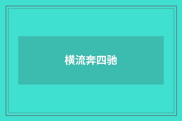 横流奔四驰