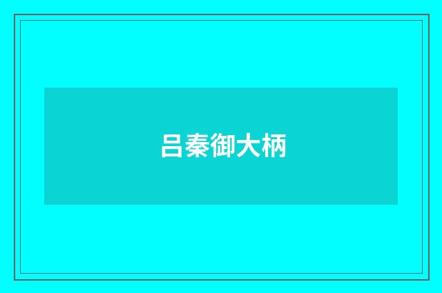 吕秦御大柄