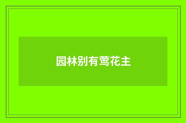 园林别有莺花主