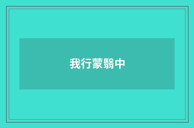 我行蒙翳中