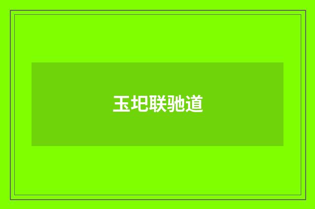 玉圯联驰道