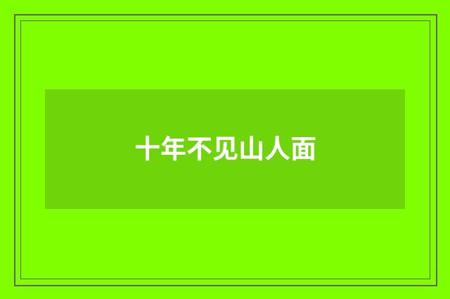 十年不见山人面
