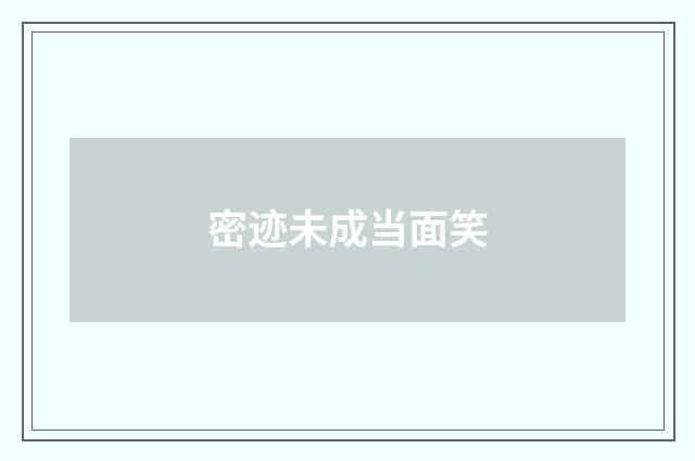 密迹未成当面笑