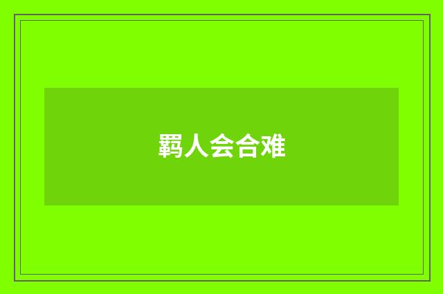 羁人会合难