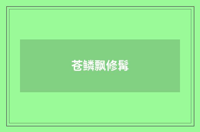 苍鳞飘修髯