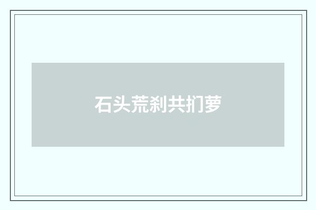石头荒刹共扪萝