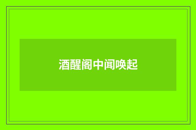 酒醒阁中闻唤起