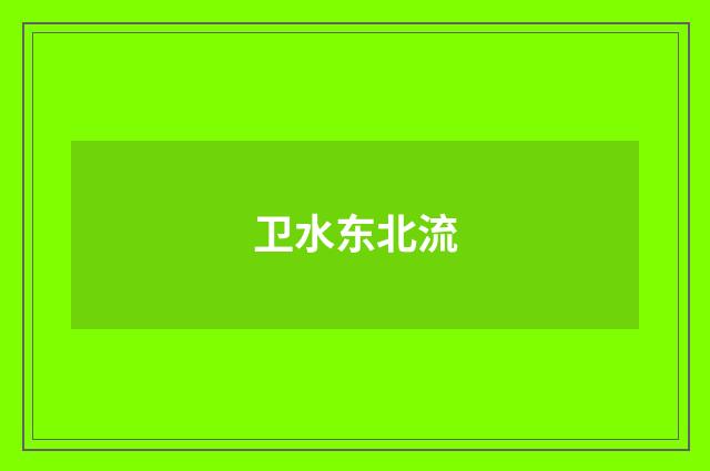 卫水东北流