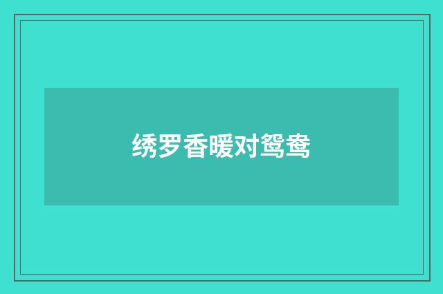 绣罗香暖对鸳鸯