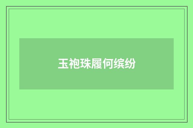 玉袍珠履何缤纷