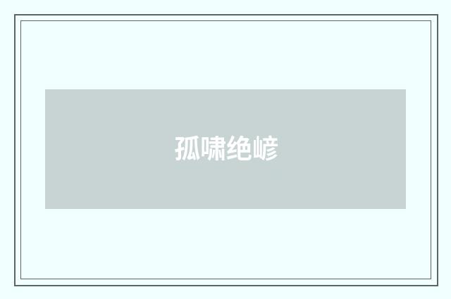 孤啸绝嵃