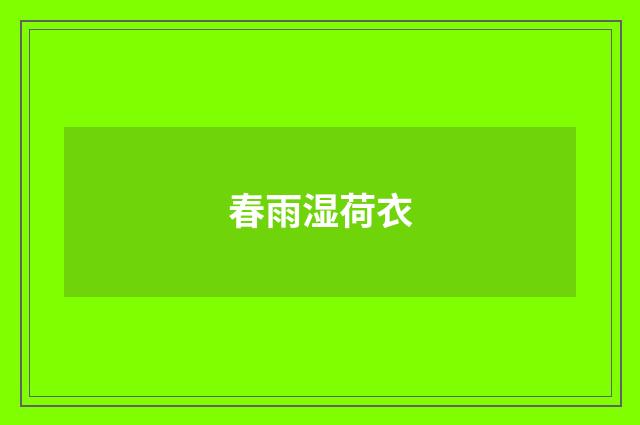 春雨湿荷衣