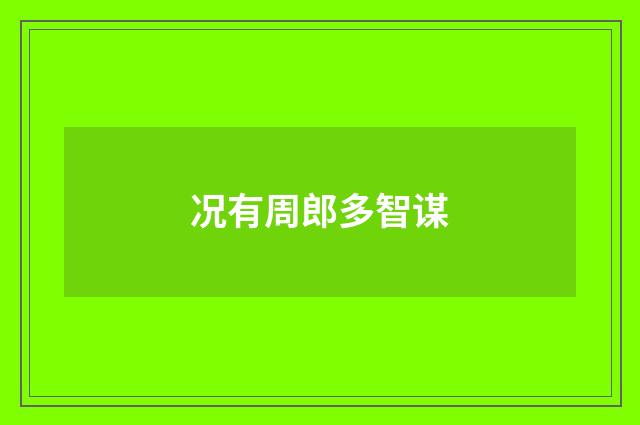 况有周郎多智谋