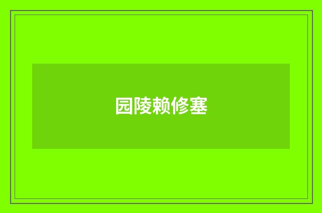 园陵赖修塞