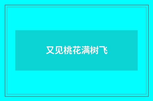 又见桃花满树飞