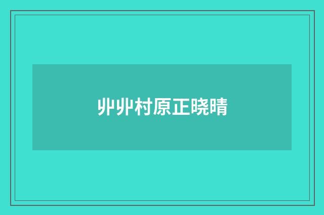 丱丱村原正晓晴