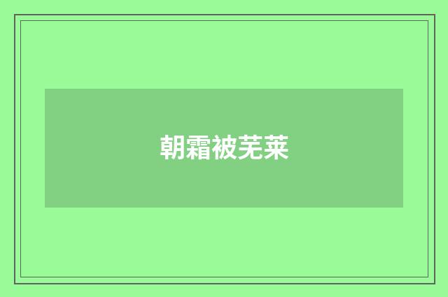 朝霜被芜莱