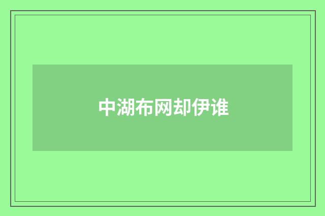 中湖布网却伊谁