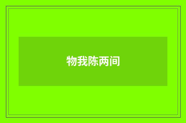 物我陈两间