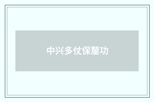 中兴多仗保釐功