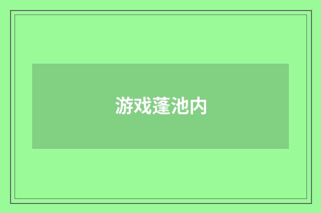 游戏蓬池内