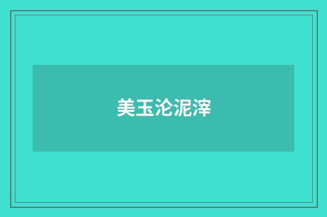 美玉沦泥滓