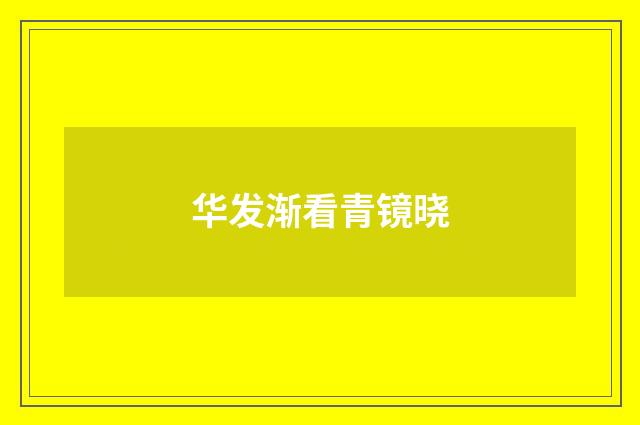 华发渐看青镜晓